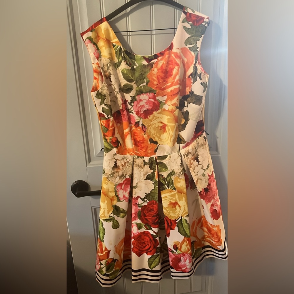 Julian Taylor Floral Striped Dress